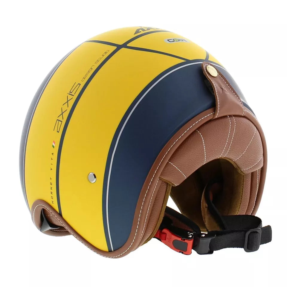 Axxis Hornet SV Vita C3 Open Face Helmet Matt Yellow (Image 3) - ThrottleChimp