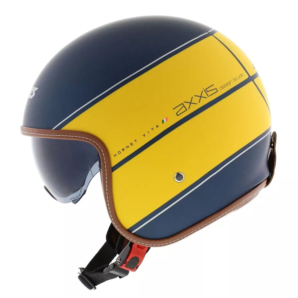 Axxis Hornet SV Vita C3 Open Face Helmet Matt Yellow (Image 4) - ThrottleChimp