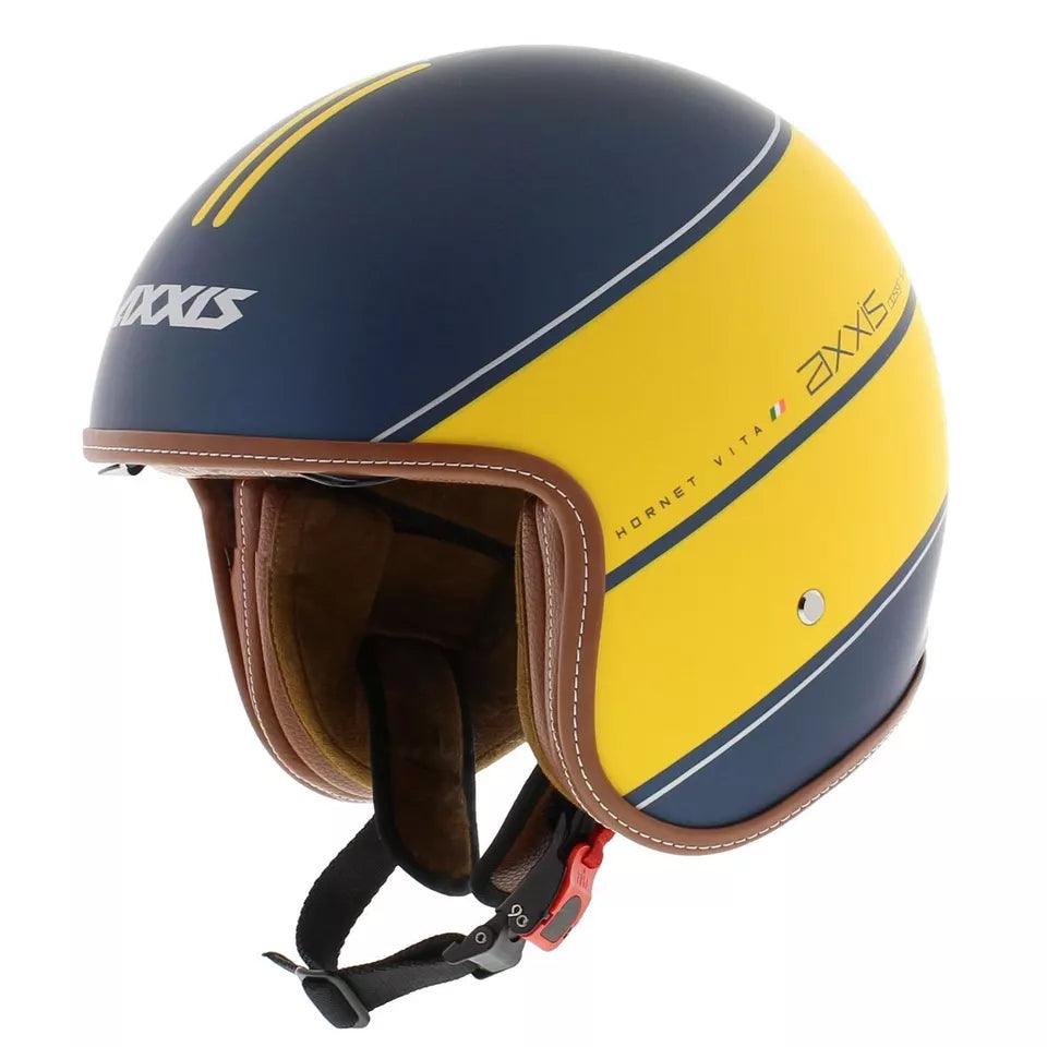 Axxis Hornet SV Vita C3 Open Face Helmet Matt Yellow (Image 5) - ThrottleChimp