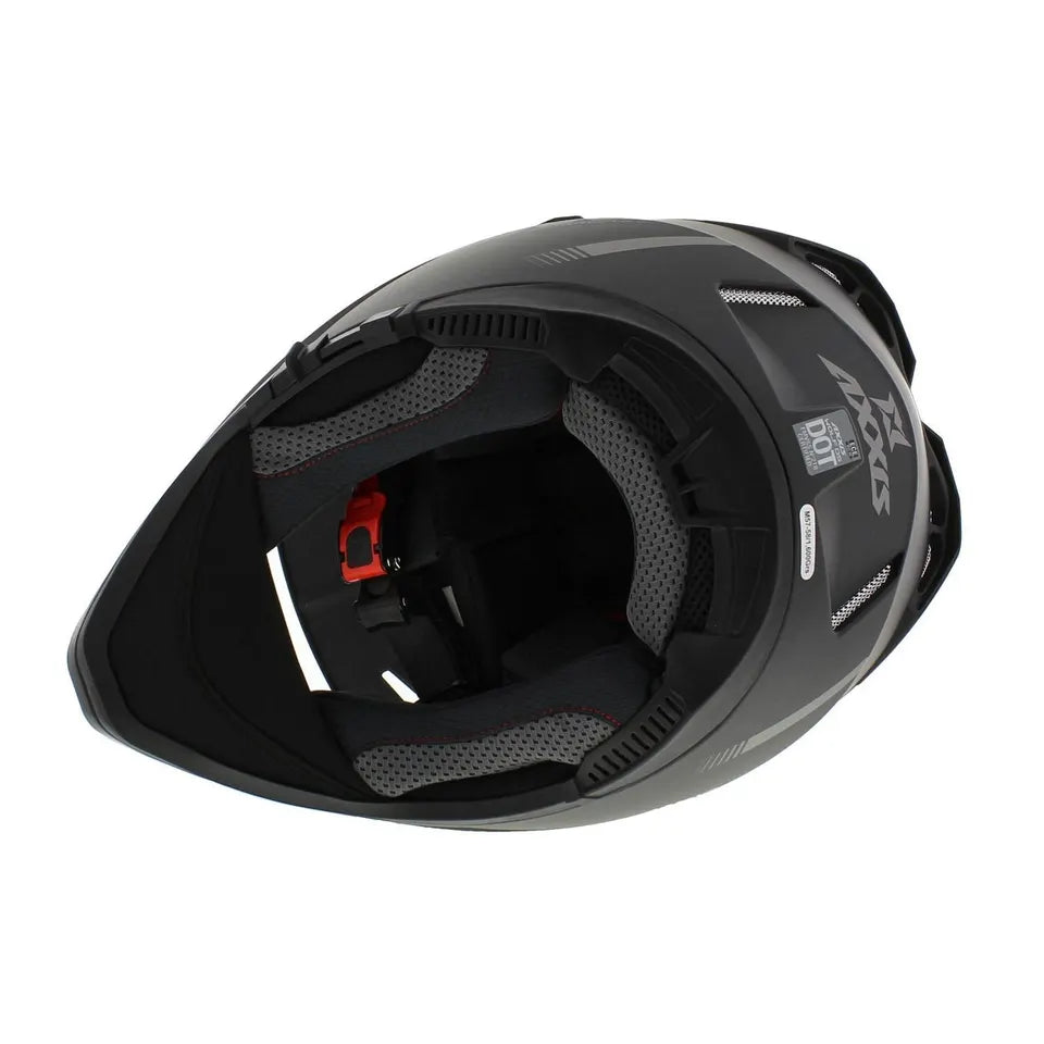 Axxis Wolf DS Solid A1 Adventure Helmet Matt Black (Image 4) - ThrottleChimp