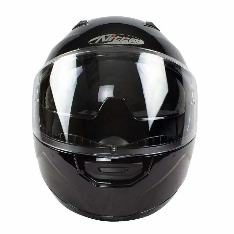 Nitro F350 Uno DVS Flip Up Helmet Gloss Black FREE 1 YEAR Returns, FREE UK Delivery | ThrottleChimp