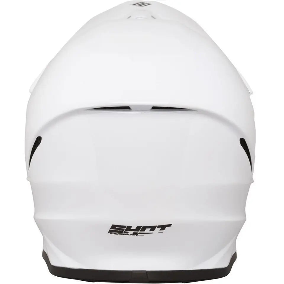 Shot Furious MX Helmet Solid Gloss White FREE 1 YEAR Returns, FREE UK Delivery | ThrottleChimp