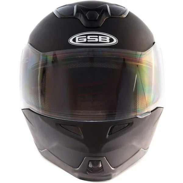 GSB G-339 Flip-Up Helmet Matt Plain Black (Image 2) - ThrottleChimp