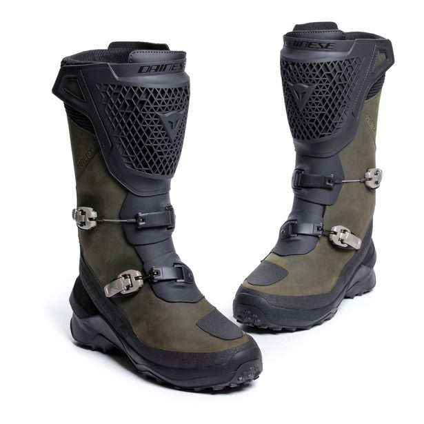 Dainese Seeker All Weather Touring Gore-Tex Boots Army Green / Black (Image 5) - ThrottleChimp