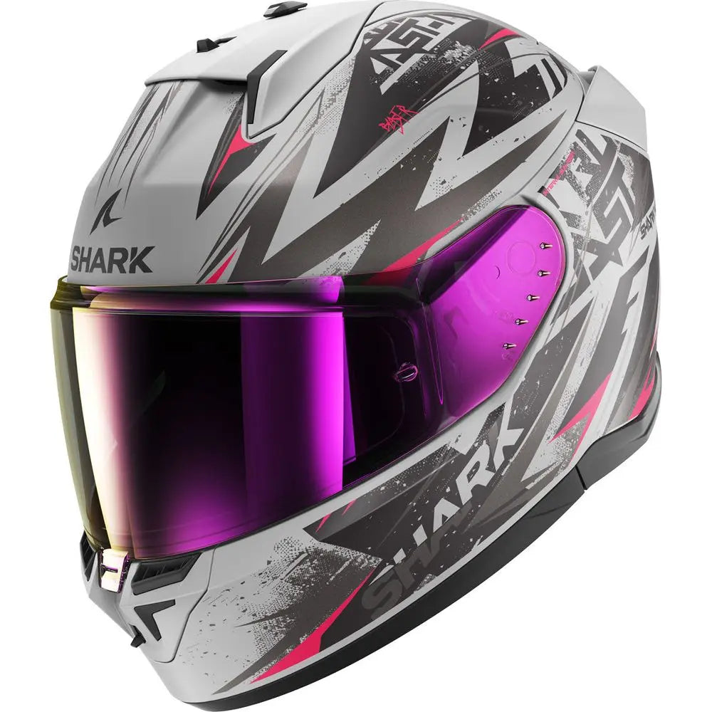 Shark D-Skwal 3 Full Face Helmet Blast R Grey / Black / Red - ThrottleChimp