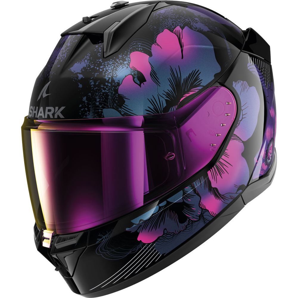 Shark D-Skwal 3 Full Face Helmet Mayfer Black / Blue / Violet - ThrottleChimp