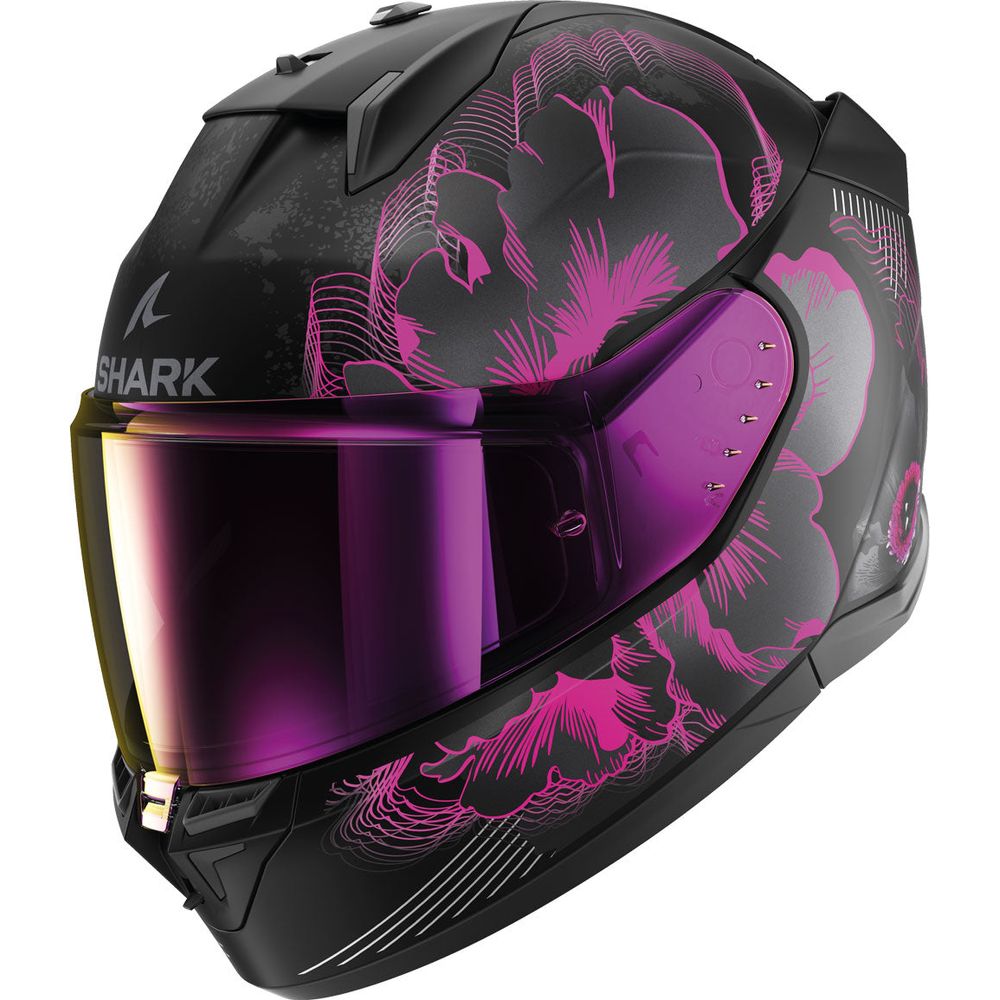 Shark D-Skwal 3 Full Face Helmet Mayfer Black / Anthracite / Violet - ThrottleChimp