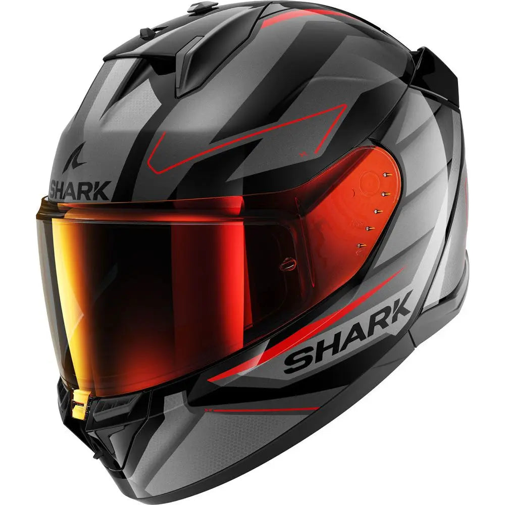 Shark D-Skwal 3 Full Face Helmet Sizler Black / Grey / Red - ThrottleChimp