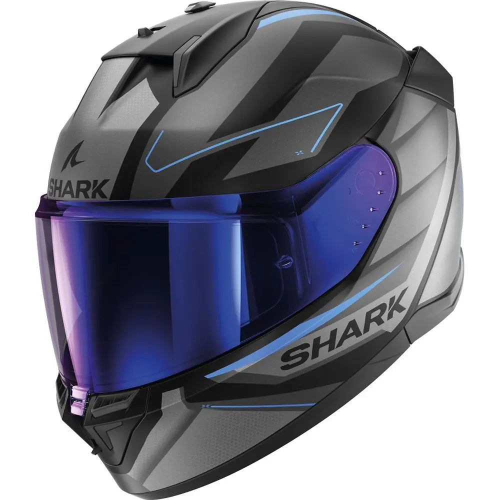 Shark D-Skwal 3 Full Face Helmet Sizler Black / Anthracite / Blue - ThrottleChimp