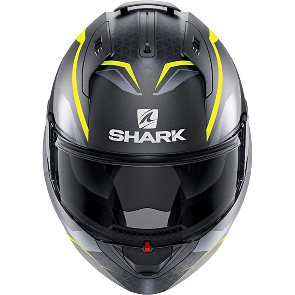 Shark Evo ES Yari Full Face Helmet Matt Anthracite / Yellow / Silver (Image 3) - ThrottleChimp