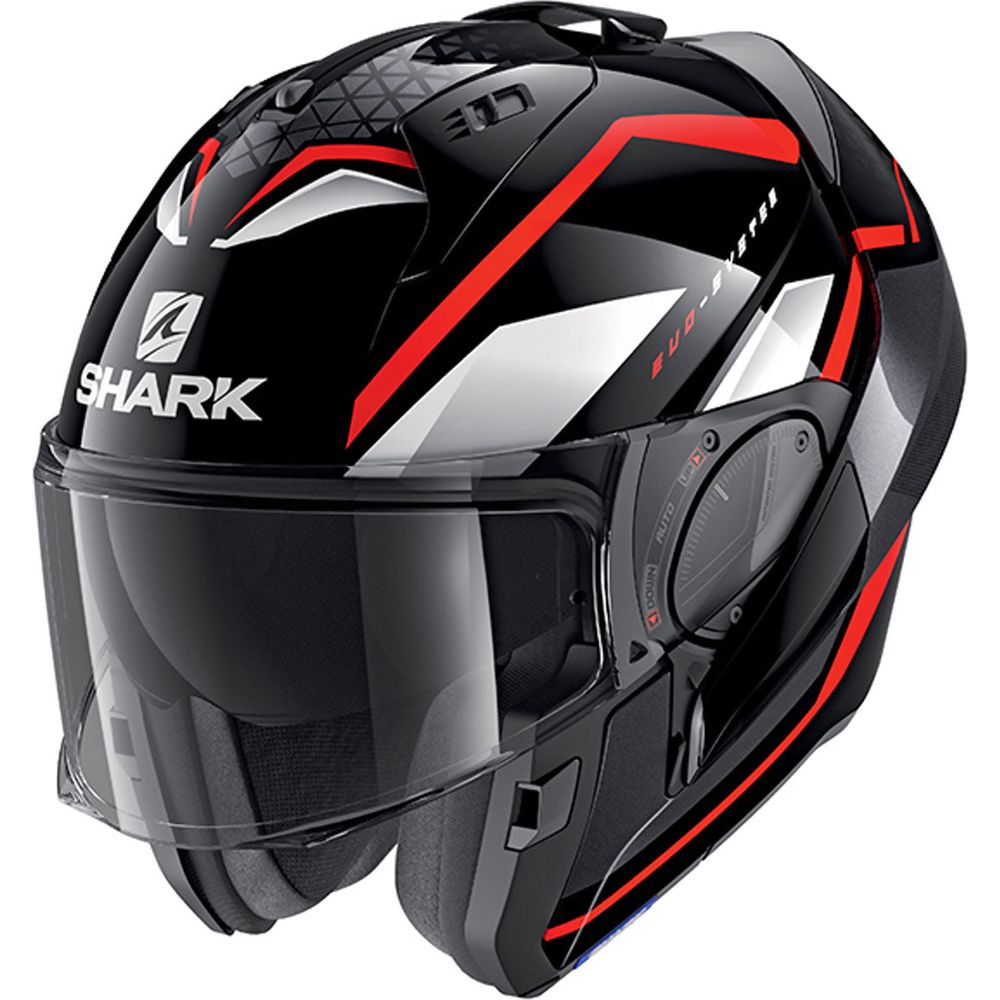 Shark Evo ES Yari Full Face Helmet Black / Red / White (Image 2) - ThrottleChimp