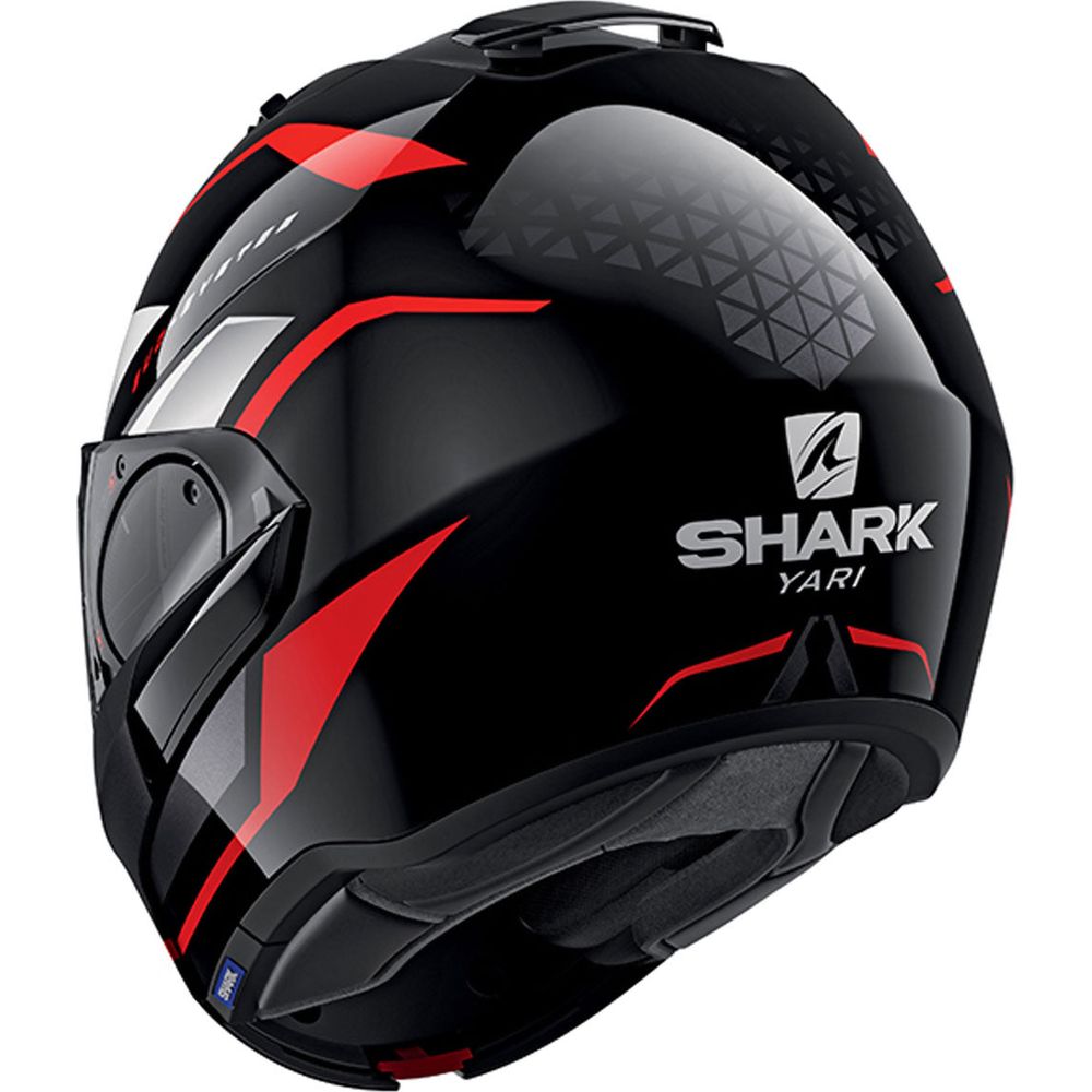 Shark Evo ES Yari Full Face Helmet Black / Red / White (Image 5) - ThrottleChimp