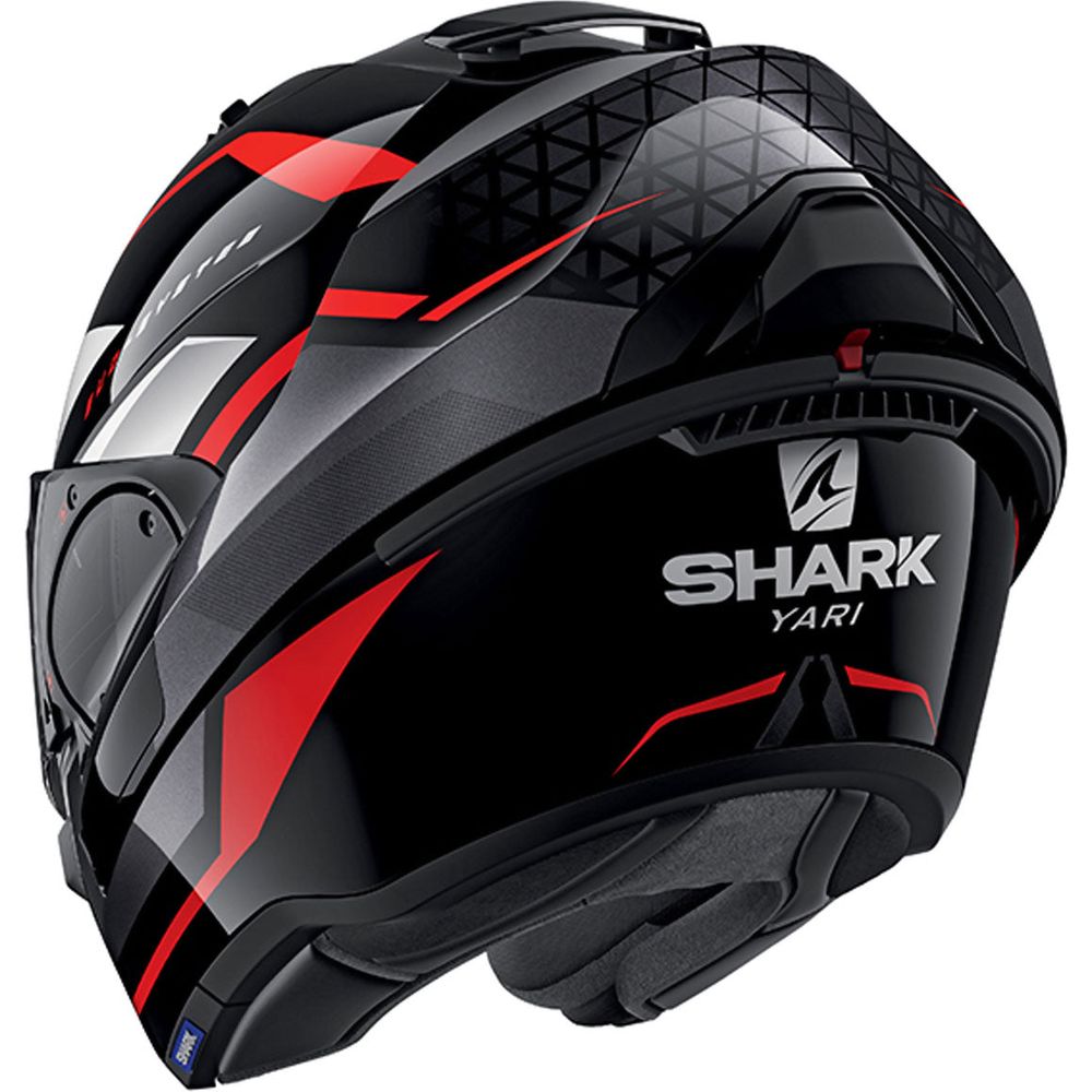 Shark Evo ES Yari Full Face Helmet Black / Red / White (Image 6) - ThrottleChimp