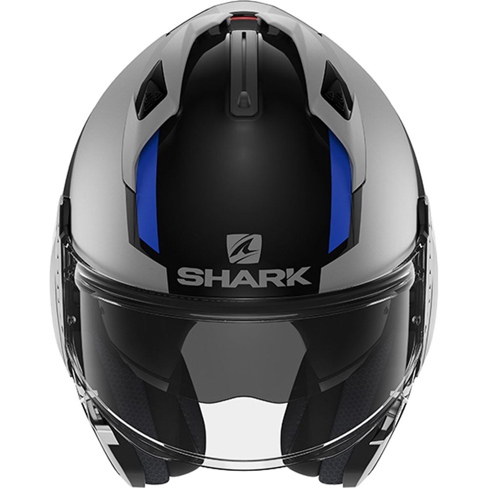 Shark Evo GT Sean Full Face Helmet Black / Silver / Blue (Image 6) - ThrottleChimp