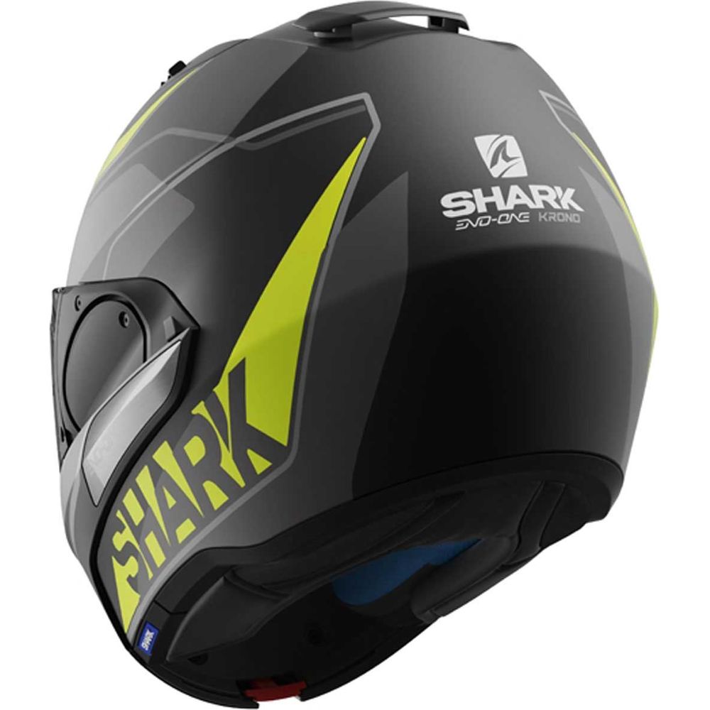 Shark Evo One Krono Full Face Helmet Black / Yellow / White (Image 3) - ThrottleChimp