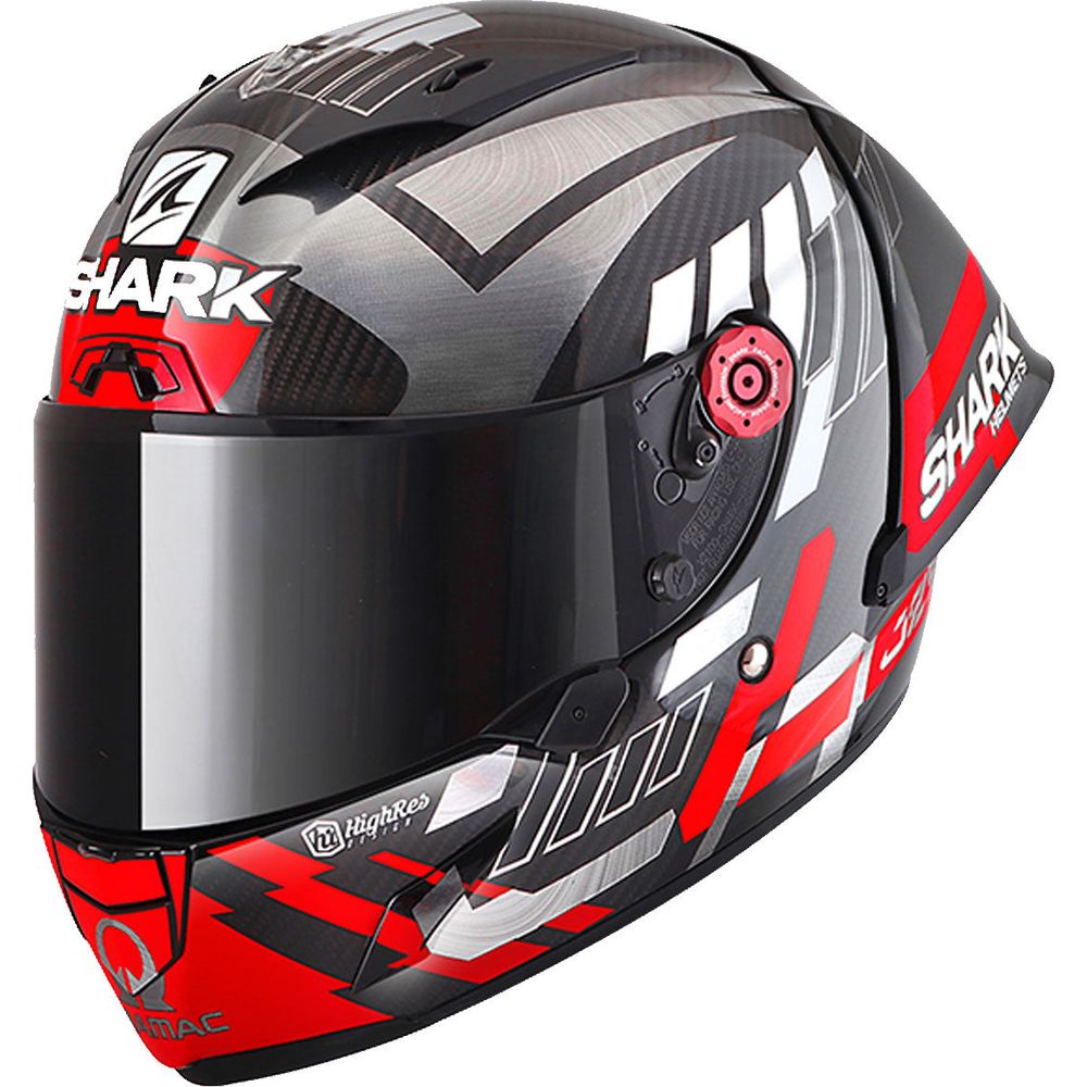 Shark Race R Pro GP 06 Full Face Helmet Zarco Winter Test Carbon / Chrome / Red - ThrottleChimp