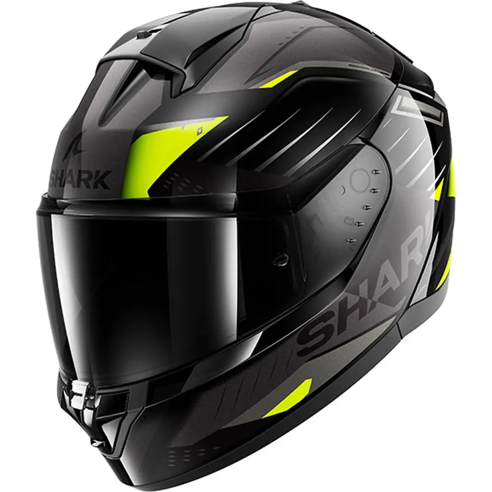 Shark Ridill 2 Full Face Helmet Bersek Black / Grey / Yellow FREE 1 YEAR Returns, FREE UK Delivery | ThrottleChimp