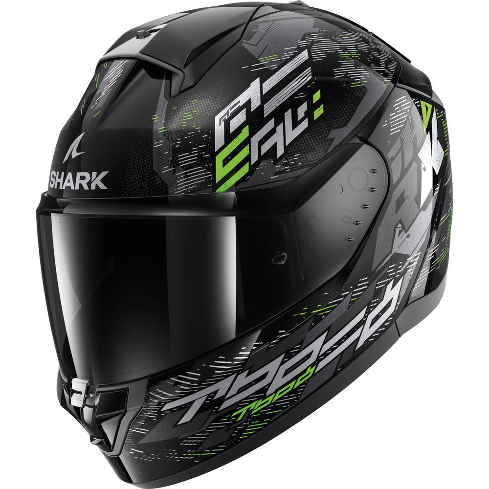 Shark Ridill 2 Full Face Helmet Molokai Black / Silver / Green - ThrottleChimp