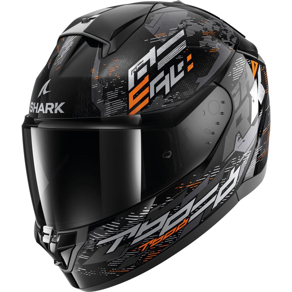 Shark Ridill 2 Full Face Helmet Molokai Black / Silver / Orange - ThrottleChimp