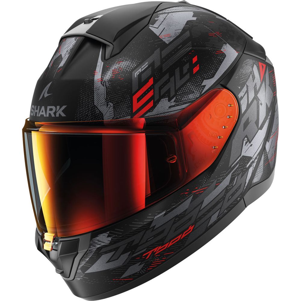 Shark Ridill 2 Full Face Helmet Molokai Black / Anthracite / Red - ThrottleChimp