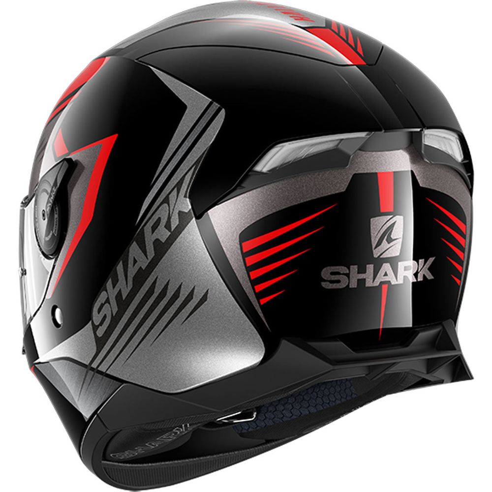 Shark Skwal 2 Hallder Full Face Helmet Black / Red / Anthracite (Image 3) - ThrottleChimp