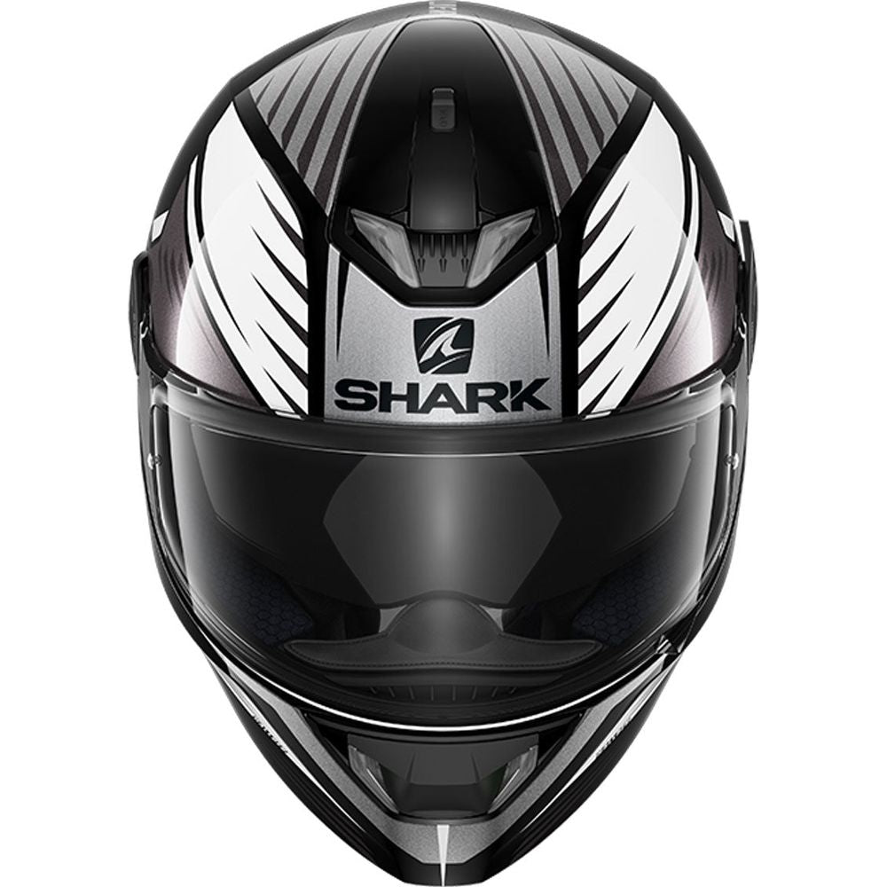 Shark Skwal 2 Hallder Full Face Helmet Black / White / Anthracite (Image 2) - ThrottleChimp