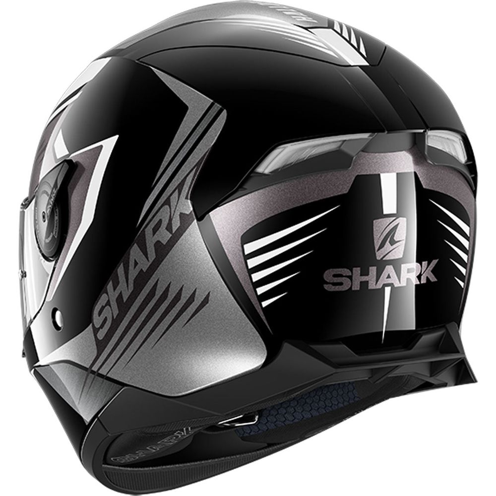 Shark Skwal 2 Hallder Full Face Helmet Black / White / Anthracite (Image 3) - ThrottleChimp