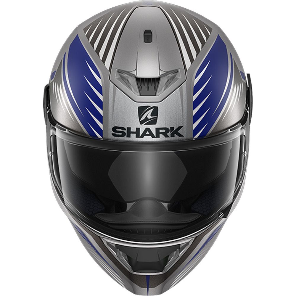 Shark Skwal 2 Hallder Full Face Helmet Matt Anthracite / Blue / Anthracite (Image 2) - ThrottleChimp