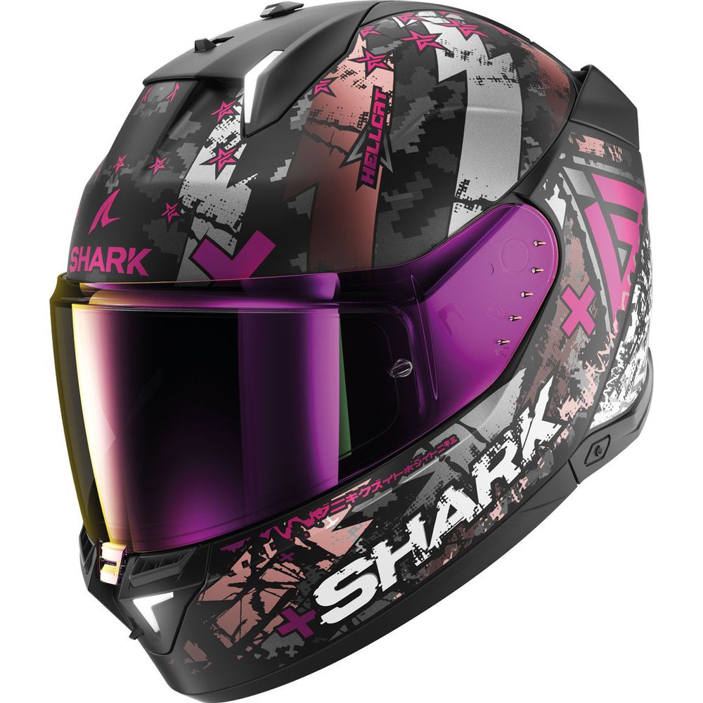 Shark Skwal i3 Full Face Helmet Hellcat Black / White / Violet - ThrottleChimp