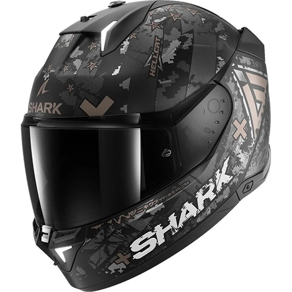 Shark Skwal i3 Full Face Helmet Hellcat Matt Black / Chrome / Anthracite - ThrottleChimp