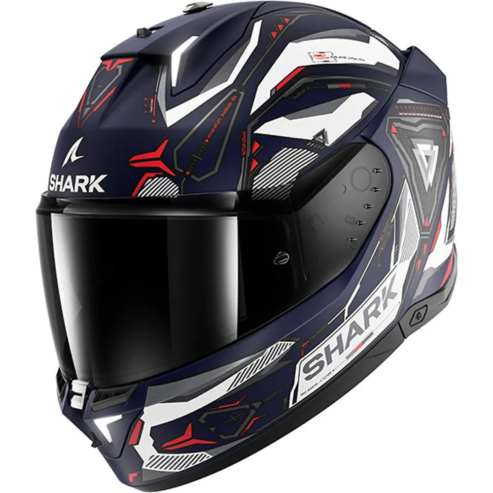 Shark Skwal i3 Full Face Helmet Linik Matt Blue / White / Red - ThrottleChimp