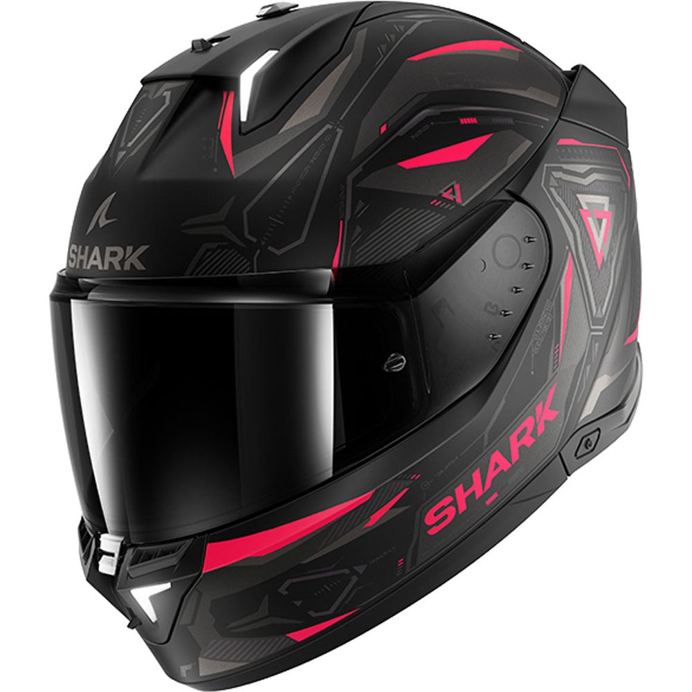 Shark Skwal i3 Full Face Helmet Linik Matt Black / Violet / Anthracite - ThrottleChimp