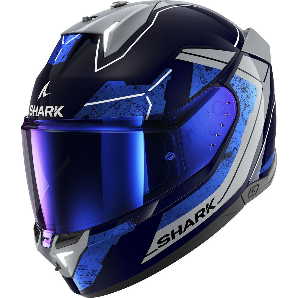 Shark Skwal i3 Full Face Helmet Rhad Blue / Chrome / Silver - ThrottleChimp