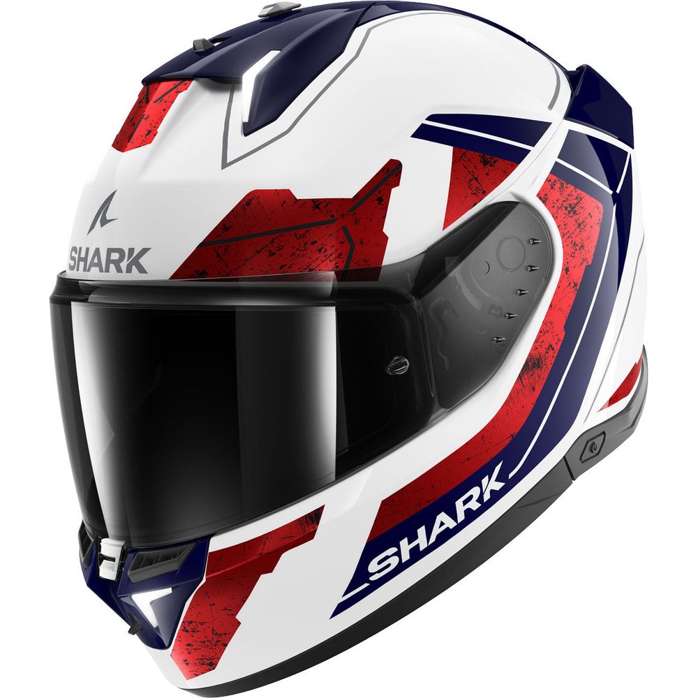 Shark Skwal i3 Full Face Helmet Rhad White / Chrome / Red - ThrottleChimp