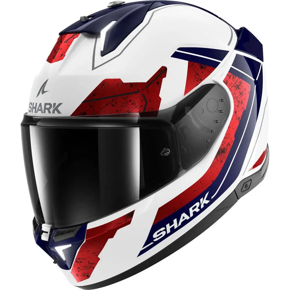 Shark Skwal i3 Full Face Helmet Rhad White / Chrome / Red FREE 1 YEAR Returns, FREE UK Delivery | ThrottleChimp