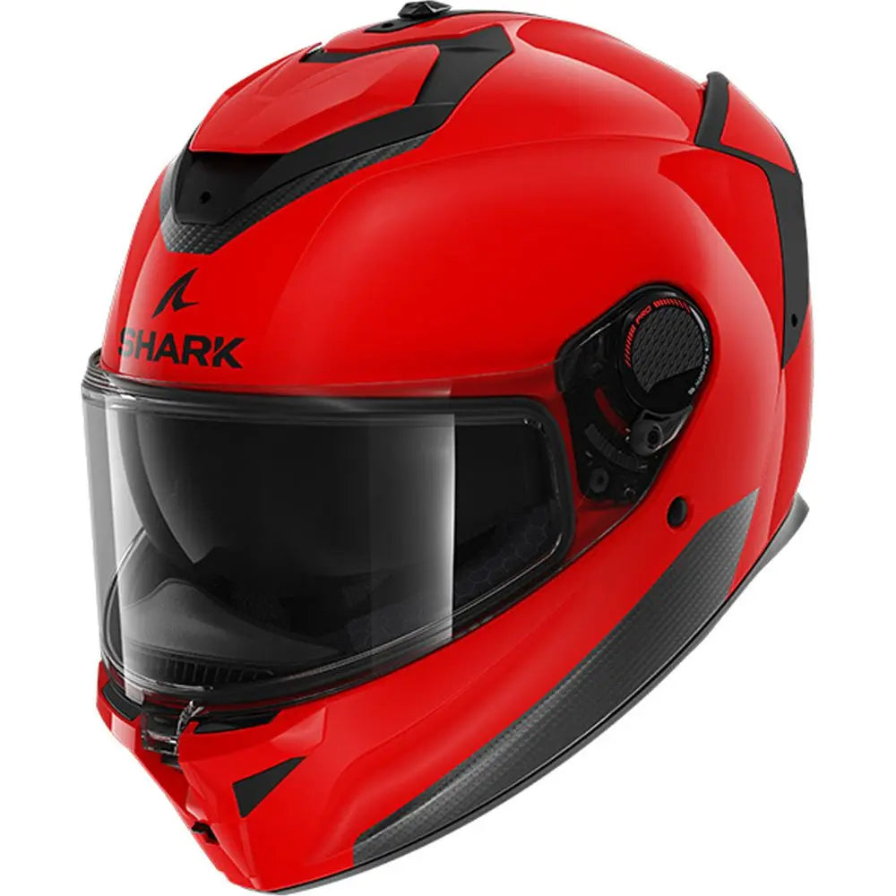 Shark Spartan GT PRO Full Face Helmet Blank Red FREE 1 YEAR Returns, FREE UK Delivery | ThrottleChimp