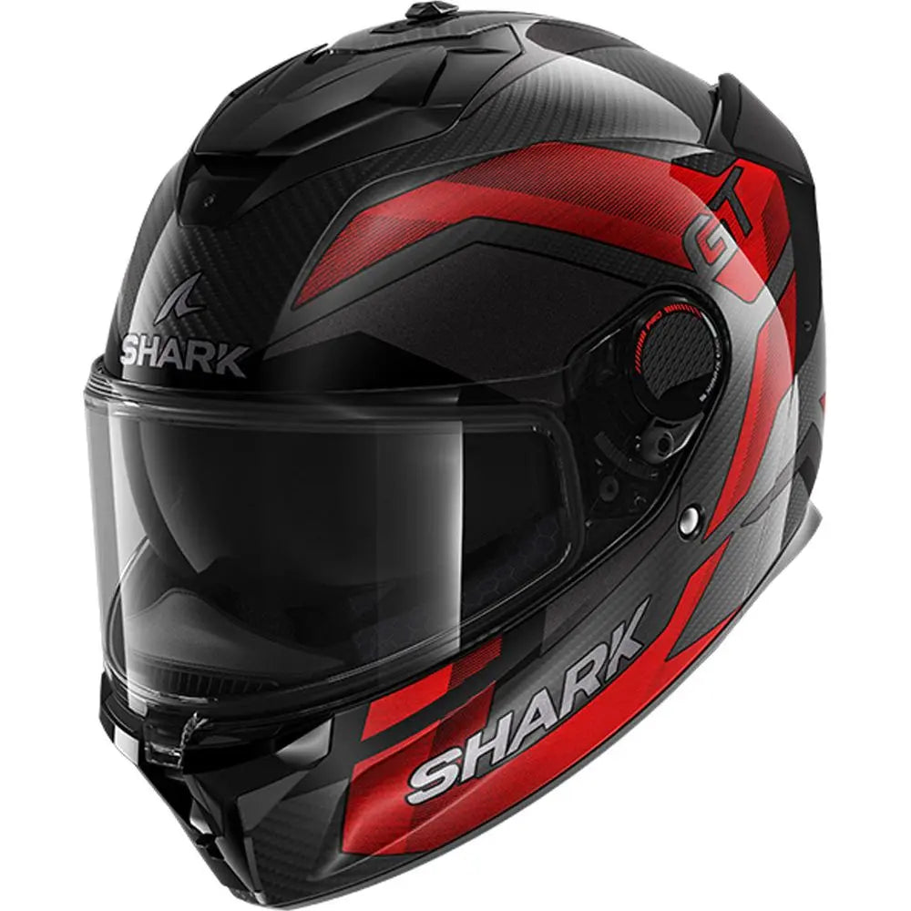 Shark Spartan GT PRO Carbon Full Face Helmet Ritmo Carbon / Red - ThrottleChimp