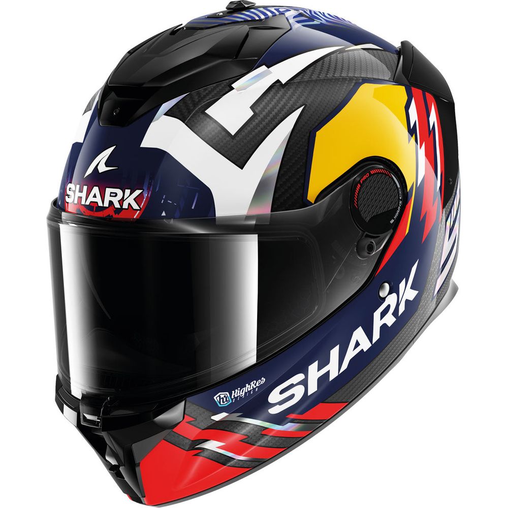 Shark Spartan GT PRO Carbon Full Face Helmet Zarco Chrome / Red - ThrottleChimp