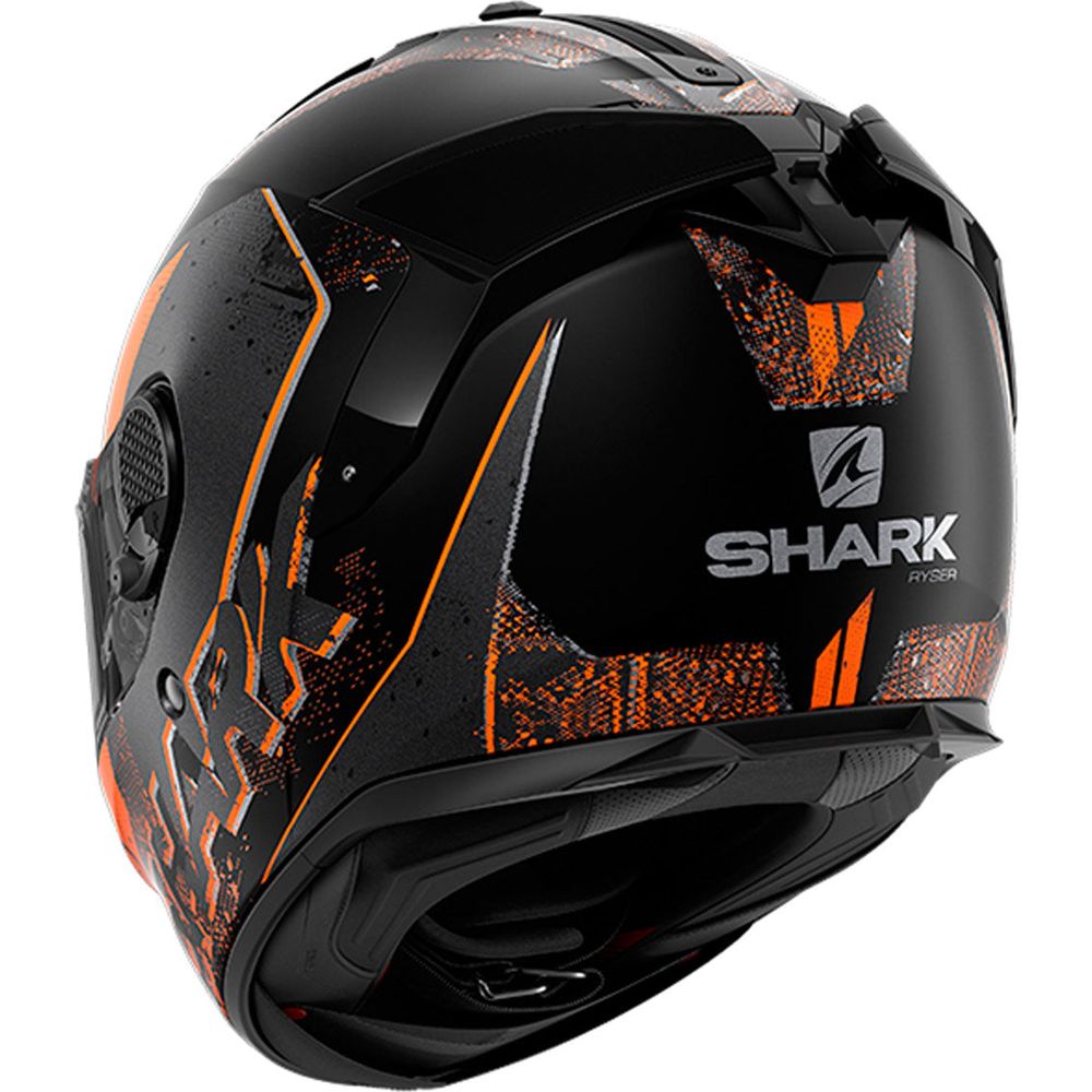 Shark Spartan GT Ryser Full Face Helmet Matt Black / Anthracite / Orange (Image 3) - ThrottleChimp