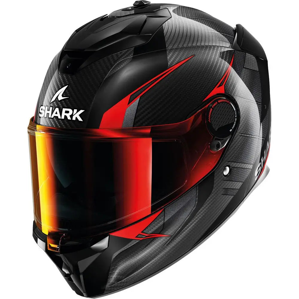 Shark Spartan GT PRO Carbon Full Face Helmet Kultram Black / Red FREE 1 YEAR Returns, FREE UK Delivery | ThrottleChimp