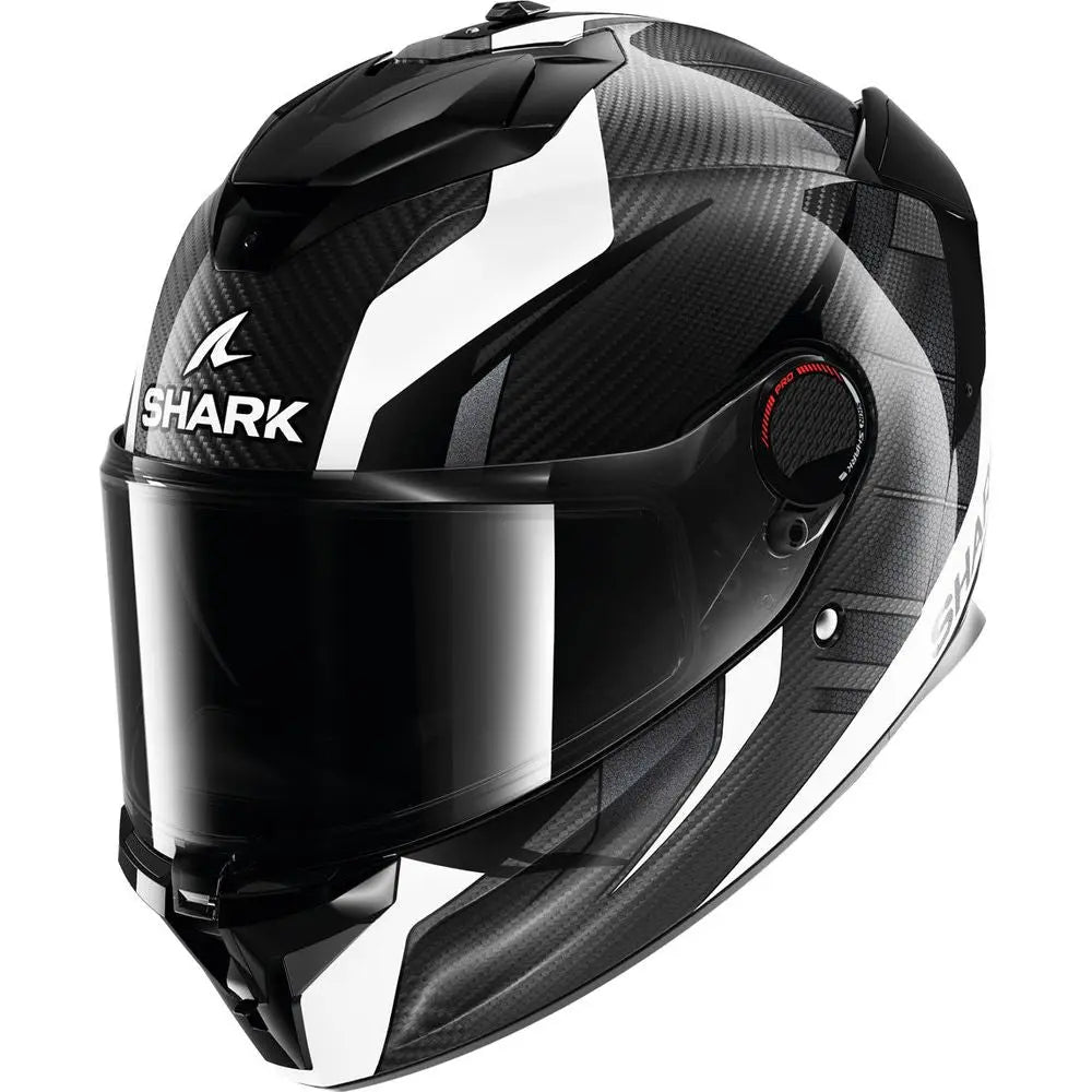 Shark Spartan GT PRO Carbon Full Face Helmet Kultram Black / White - ThrottleChimp