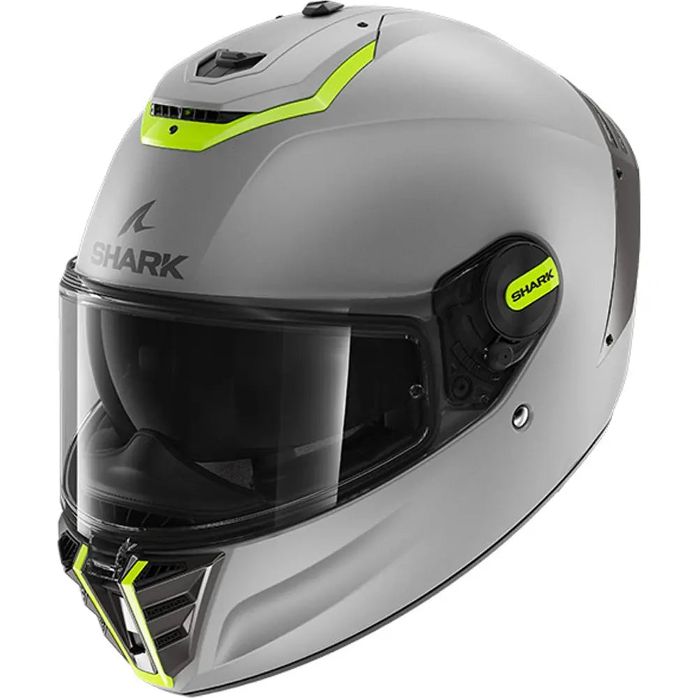 Shark Spartan RS Full Face Helmet Blank SP Matt Silver / Yellow FREE 1 YEAR Returns, FREE UK Delivery | ThrottleChimp