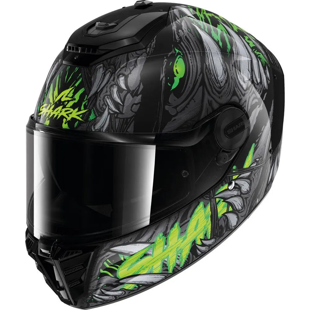 Shark Spartan RS Full Face Helmet Shaytan Black / Green / Anthracite - ThrottleChimp