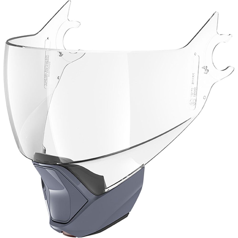 Shark Anti Scratch / Anti Fog Visor Clear With Light Grey Chin Guard For Evo Jet Helmets - ThrottleChimp