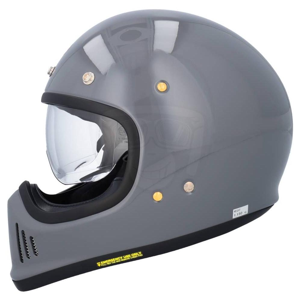 Shoei Ex-Zero Plain Full Face Helmet Basalt Grey (Image 2) - ThrottleChimp