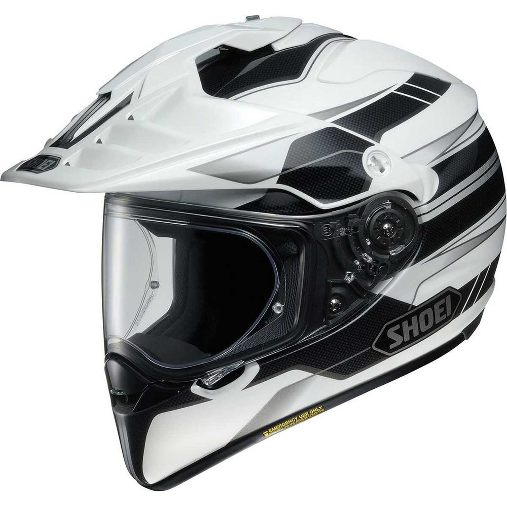 Shoei Hornet ADV Navigate TC-6 Adventure Helmet Black / White - ThrottleChimp