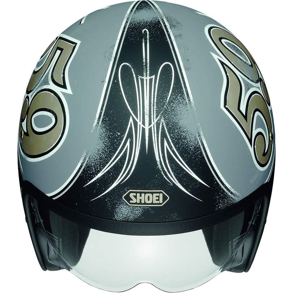 Shoei JO Gratte-Ciel TC-10 Open Face Helmet Black / Grey (Image 2) - ThrottleChimp