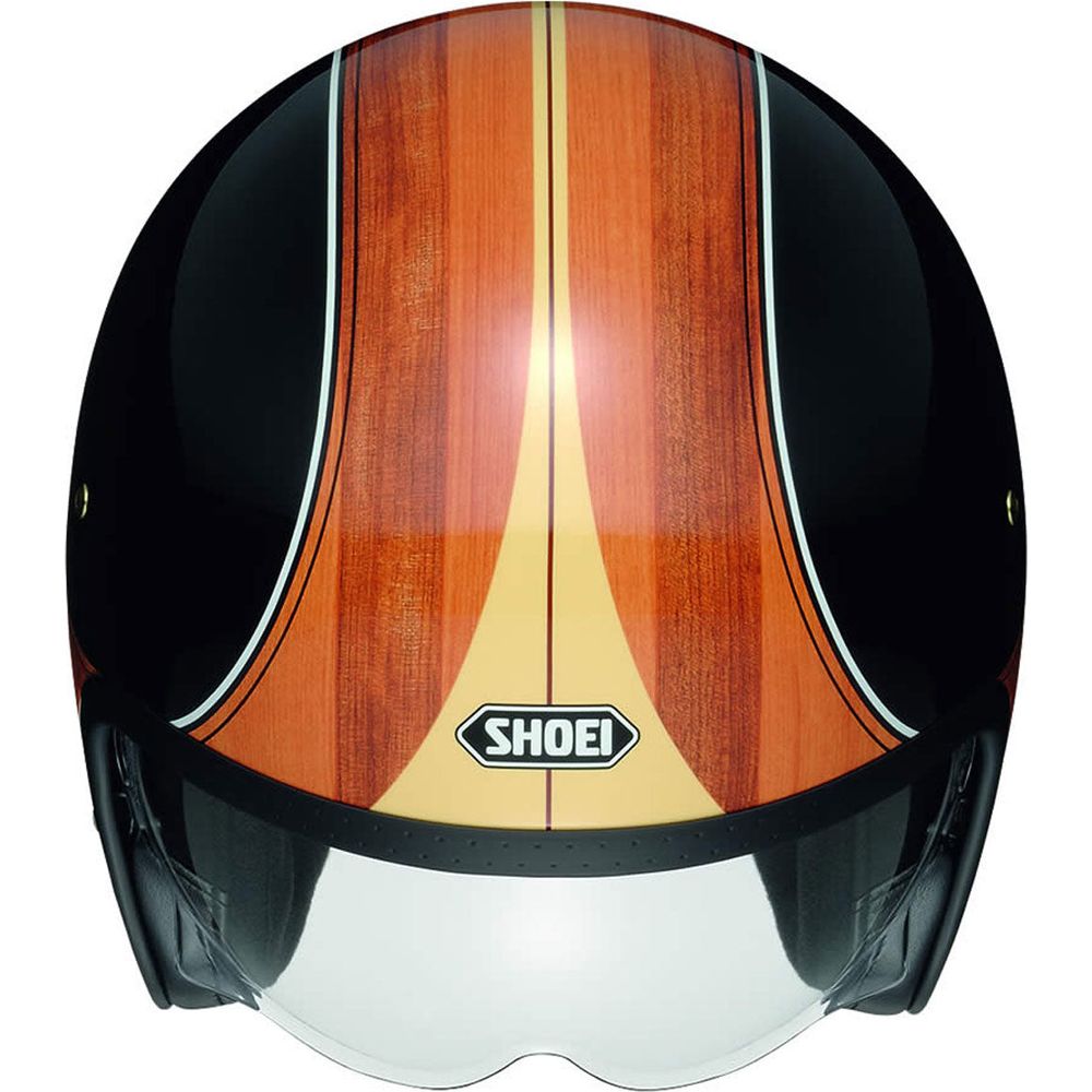 Shoei JO Waimea TC-10 Open Face Helmet Black / Orange (Image 2) - ThrottleChimp