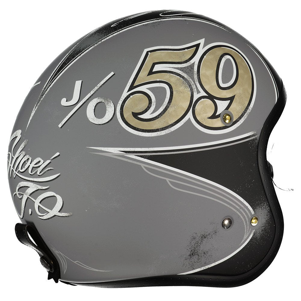 Shoei J.O Gratte-Ciel TC10 Open Face Helmet Slate (Image 3) - ThrottleChimp