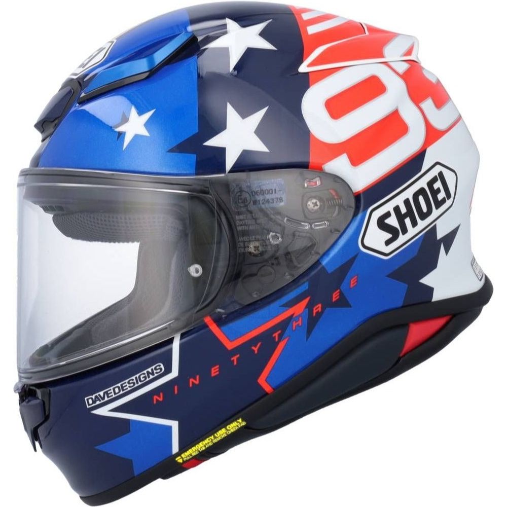 Shoei NXR2 Marquez American Spirit Full Face Helmet Blue (Image 2) - ThrottleChimp